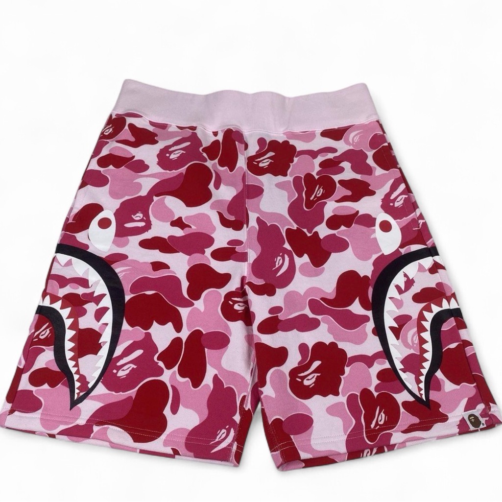 A Bathing Ape Bape Pink Camo Sweat Shorts